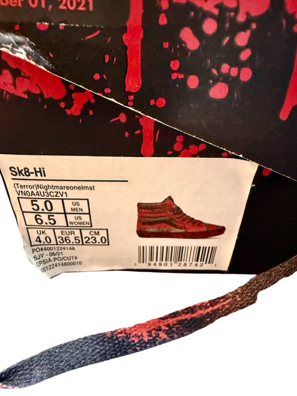 Vans x House of Terror SK8-Hi "The Nightmare on Elm Street" Freddy Krueger - Picture 2 of 14